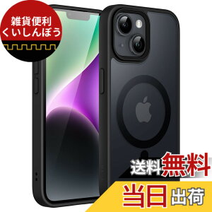 �y���������zJETech iPhone 14 Plus 6.7�C���`�p �}�O�l�b�g �P�[�X MagSafe�ɑΉ� �������̃}�b�g�w�� ���^ �ϏՌ� �J�o�[ (�u���b�N)