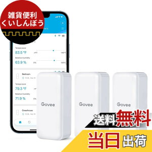 �y���������zGovee Bluetooth �����x�v ���x�v ���x�v �f�W�^�� ���C�����X �����x �����΍� �A���[�� �ُ�ʒm �C���e���A �R���p�N�g �Z���T�[3�� �� �C���t���G���U�΍� �����x�Ǘ� ���� �n��
