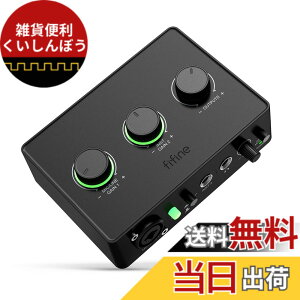 �y���������zFIFINE USB�I�[�f�B�I�C���^�[�t�F�C�X 2����2�o�� XLR�}�C�N�ڑ� �y����͑Ή� �������j�^�����O�\ �Q�C�����߃m�u 48V�t�@���^���d�� �y��/�M�^�[/���y �r�f�I/����쐬 �^��/��