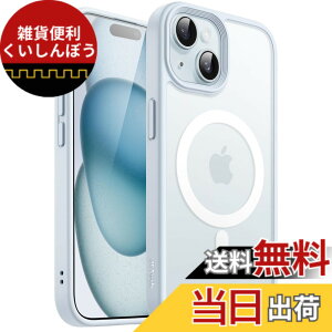 �y���������zJETech iPhone 15 Plus 6.7�C���`�p �}�O�l�b�g �P�[�X MagSafe�ɑΉ� �������̃}�b�g�w�� ���^ �ϏՌ� �J�o�[ (�u���[)