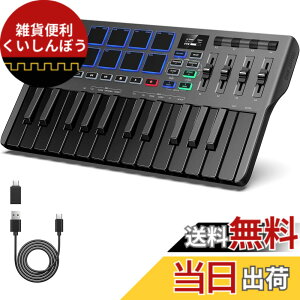 �y���������zDonner USB MIDI �L�[�{�[�h �R���g���[���[ 25�� �x���V�e�B�Ή� �^�b�`���X���C�_�[ OLED�X�N���[�� �o�b�N���C�g�t�p�b�h ���y���� Mac�EPC�Ή� ���{������� �u���b�N DMK-25 PRO