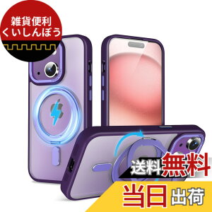 �y���������zQUEASON�yiPhone 15Plus �p MagSafe�Ή� �P�[�X�z360°��]�X�^���h ���C�����X�[�d�Ή� ��phone15plus �p �P�[�X �����O�t�� �ČRMIL�K�i iphone15�v���X �p �X�}�z�P�[�X magsafe �������� �����h
