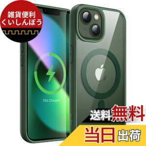 �y���������zJETech iPhone 13 mini 5.4�C���`�p �}�O�l�b�g �P�[�X MagSafe�ɑΉ� �Ռ��z�� �o���p�[�J�o�[ �\���b�h�J���[�}�b�gTPU�t���[�� �����h�~ �N���A�o�b�N (�O���[��)