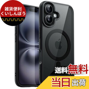 �y���������zJETech iPhone 16 Plus 6.7�C���`�p �}�O�l�b�g �P�[�X MagSafe�ɑΉ� �Ռ��z�� �o���p�[�J�o�[ �\���b�h�J���[�}�b�gTPU�t���[�� �����h�~ �N���A�o�b�N (�u���b�N)