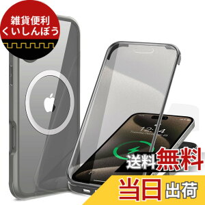 �y���������z�y���ʋ����K���X�E���ٓI�ȑϏՌ����zHAUTRKBG iPhone 16 Plus �p �P�[�X �N���A �S�ʕی� [MagSafe�Ή�] [�J�����t�C������] ���^�b�`�p�l�����x �}�O�Z�[�t ���C�����X�[�d�Ή� ��