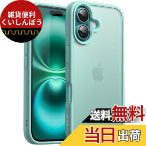 �y���������zJETech iPhone 16 Plus 6.7�C���`�p �}�b�g�P�[�X �ϏՌ����~���^���[�O���[�h�̗����ی� ������̔������w�� �X�}�z�J�o�[ �w��h�~ (�e�B�[���u���[)