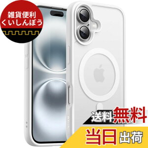 �y���������zJETech iPhone 16 Plus 6.7�C���`�p �}�O�l�b�g �P�[�X MagSafe�ɑΉ� �������̃}�b�g�w�� ���^ �ϏՌ� �J�o�[ (�z���C�g)