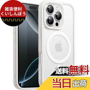 �y���������zJETech iPhone 16 Pro Max 6.9�C���`�p �}�O�l�b�g �P�[�X MagSafe�ɑΉ� �������̃}�b�g�w�� ���^ �ϏՌ� �J�o�[ (�z���C�g�`�^�j�E��)
