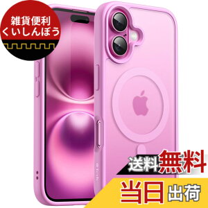 �y���������zJETech iPhone 16 Plus 6.7�C���`�p �}�O�l�b�g �P�[�X MagSafe�ɑΉ� �������̃}�b�g�w�� ���^ �ϏՌ� �J�o�[ (�s���N)