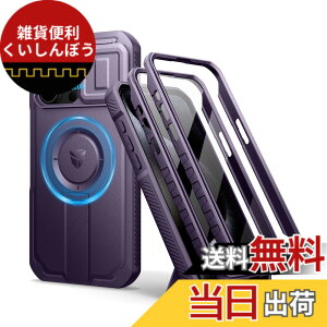 �y���������zDexnor iPhone 15 Pro Max�p �}�O�l�b�g�P�[�X - �X���C�h���J�����J�o�[�������\�L�b�N�X�^���h��������ʕی�t�B�����t�� �ϏՌ� �w�r�[�f���[�e�B �P�[�X(�p�[�v��)
