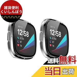 �y���������zLICHIFIT Fitbit Versa 3/Sense�p�ی�P�[�X �J�o�[ PC�t���[�� �����K���X�t�B���� ��̉� �X�}�[�g�E�H�b�`�J�o�[ �E���ȒP �ϏՌ� ���h�~�y�� ������� �A�N�Z�T���[ �F�F�����{����