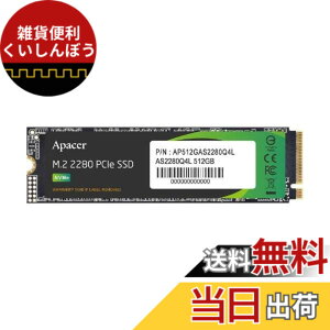�y���������zApacer �A�y�C�T�[ M.2 SSD �F�F�u���b�N�A�T�C�Y�F512GB