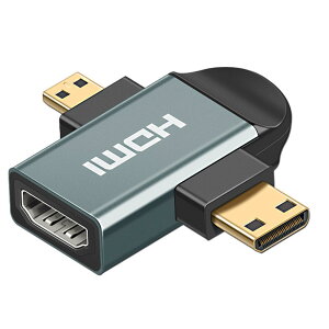 �y���������zmini hdmi���]HDMI�}�X�^�[�ϊ��A�_�v�^Mini Micro 2 in 1�����^1440 P�A���~�j�E�������n�E�W���Ohdmi 2 in 1 micro���]�p�� �T�C�Y�FMini Hdmi���]Hdmi���X�A�_�v�^�O���[��