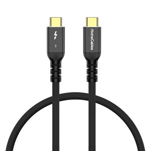 �y���������zAlvin's Cables [Intel�F��] Thunderbolt 5 �P�[�u�� 120Gbps�ш敝�E240W PD�[�d�E16K �����t���b�V�����[�g�Ή� - USB-C to USB-C, Thunderbolt 4/3 & USB4 �݊�, MacBook/Windows/�h�b�N/eGPU�p �T�C�Y�F60�Z���`