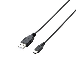 �y���������zELECOM RoHS�w�ߏ���&���z���p�b�P�[�W �G�RUSB2.0�P�[�u�� A-miniB�^�C�v �u���b�N �F�F�u���b�N�A�T�C�Y�F0.5m