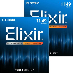 �y���������zElixir �G���N�T�[ �G���L�M�^�[�� NANOWEB �y�������K�i�z �F�F2�Z�b�g�A�T�C�Y�FMedium .011-.049