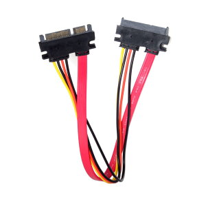�y���������zCablecc �A���O�� SATA III 3.0 7+15 22 �s�� SATA �I�X - ���X �f�[�^�d�������P�[�u�� 30cm �F�F���b�h�A�T�C�Y�F30 cm