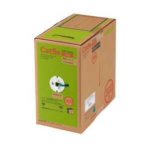 �y���������z�G���R�� LAN�P�[�u�� 100m ����p RoHS�w�ߑΉ� CAT5e �F�F�_�[�N�O���[���A�T�C�Y�F300m