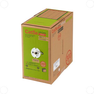 �y���������z�G���R�� LAN�P�[�u�� 100m ����p RoHS�w�ߑΉ� CAT5e �F�F���C�g�O���[�A�T�C�Y�F300m