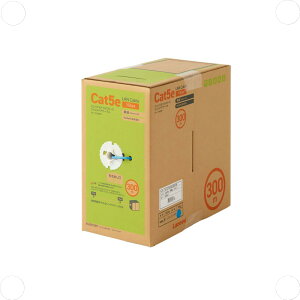 �y���������z�G���R�� LAN�P�[�u�� 100m ����p RoHS�w�ߑΉ� CAT5e �F�F�u���[�A�T�C�Y�F300m