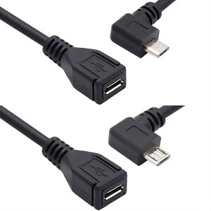 �y���������zchenyang CY Micro USB 2.0 Type B 5�s�� �I�X-�}�C�N��USB���X�����P�[�u�� 5�t�B�[�g �t���s���ڑ� �^�u���b�g&�d�b&MHL&OTG�����p �F�F�u���b�N�A���O����+�E�A�T�C�Y�FLeft + Right 0.5M