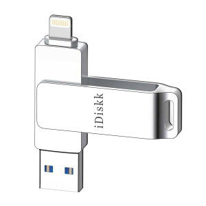 �y���������zApple�F�� (MFI�擾) �t���b�V���h���C�u iPhone USB������ iOS USB�������R�l�N�^�t�� iPhone X XS MAX iPad iPod touch�ȂǑΉ� �e�ʕs������ �F�F�V���o�[�A�T�C�Y�F3.0 / 64GB