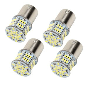 �y���������z3014SMD S25 LED�o���u LED���C�g �ԗp LED�����v 54�ASMD �ėp �ϊ� �����P�x 12V/24V �F�F�z���C�g�A�T�C�Y�FS25 �V���O����(4�Z�b�g)