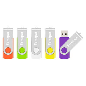 �y���������zUSB������ 5�Z�b�g Exmapor �������[�X�e�B�b�N ��]�� USB 2.0 �t���b�V�������� �F�F�I�����W�A�΁A���A���A���A�T�C�Y�F8GB-5�Z�b�g