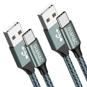�y���������zGIANAC USB C �P�[�u���A[ 2�{�Z�b�g ] 3.1A �^ USB C �T���X��S10/S9/S8te 10te 9�A�t�@�[�E�F�CP30/P20/Mate 20�A�\�j�[Xperia�A�X�}�[�g�t�H���p �F�F�݂ǂ肢��A�T�C�Y�F1M+1M