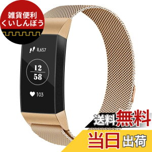 �y���������zVancle �R���p�`�u�� Fitbit Charge 3 �o���h/Charge 4 �o���h �~���l�[�[���[�v�o���h �����x���g �}�O�l�b�g���b�N�t�� �F�F���[�Y�S�[���h�A�T�C�Y�FLarge
