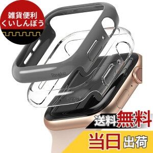 �y���������zJP - Ringke Apple Watch Series 6 / 5 / 4 / SE 40, 44mm Slim �F�FClear & Dark Gray (2P)�A�T�C�Y�F[6 / 5 / 4 / SE 44mm]