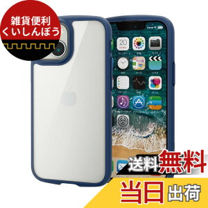 �y���������z�G���R�� iPhone 11 �P�[�X �ϏՌ�x�t���[�� TOUGH SLIM LITE [�w�ʃN���A�^�C�v] �u���b�N �F�F�l�C�r�[�A�T�C�Y�FiPhone 13 mini