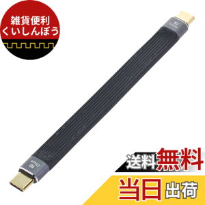�y���������zCablecc USB-C Extension Cable Flat Slim FPC Data Cable for Laptop & Phone 13cm �F�FBlack Type C Male to Male 10Gbps