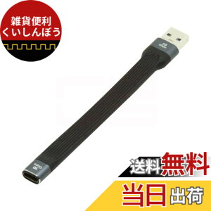 �y���������zCablecc USB-C Extension Cable Flat Slim FPC Data Cable for Laptop & Phone 13cm �F�FBlack Type C Female to Type A Male 10Gbps