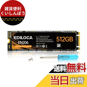 �y���������zEDILOCA EN206 SSD M.2 2280 SATA III 6Gbps �����^SSD �T�C�Y�F512GB