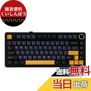 �y���������zEPOMAKER x Aula F75 �Q�[�~���O�L�[�{�[�h �K�X�P�b�g ���J�j�J���L�[�{�[�h 5�w�p�b�h���m�u�t�� 75% ���C�����X �z�b�g�X���b�p�u�� Bluetooth/2.4GHz/USB-C RGB �Z�K�F�؎擾 �F�F�u���b