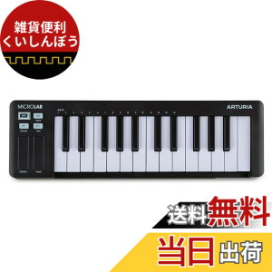 �y���������zArturia �A�[�g���A �L�[�{�[�h�E�R���g���[���[ MicroLab MK3 25����/�x���V�e�B�Ή����i�ʃX�����L�[�{�[�h/USB-C�ڑ� �F�F�u���b�N