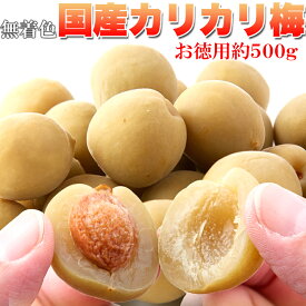 カリカリ梅 国産梅 無着色！お徳用国産カリカリ梅500g