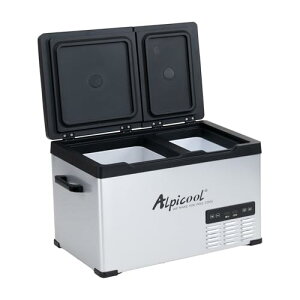 Alpicool ԍڗ① 23L |[^u① 2Ɨx (-20~20) }ⓀΉ ԍ/ƒ뗼p É݌vbDC12V/24VEAC100V 3WAYdbdیEŒ茊t (gbN/Ԓ/LvΉ)