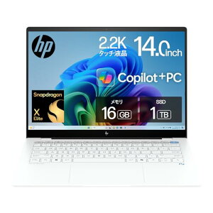 HP Copilot+PC m[gp\R OmniBook X 14-fe0000 AIPC Snapdragon X Elite 16GB I{[h 8448MHz LPDDR5x 1TB SSD 14^ 2.2K𑜓x IPS^b`fBXvC USz Wi-Fi7Ή F؃ZT[ RpCbgv