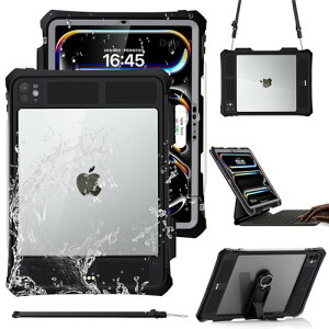  Doo iPad Pro 11C`(M5/M4)p hP[X 2025/2024 iPad Pro 11 6/5p CJo[ IP68hKi ϏՌ y[ Pencil ProC[dΉ X^hƃXgbvt Magic KeyboardɑΉ S