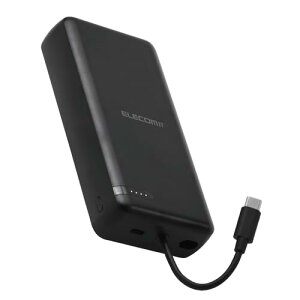 GR oCobe[ 20000mAh 20W USB PDΉ Type-C×1|[g USB-CP[u ubN EC-C35BK