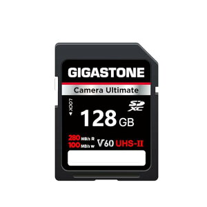 GIGASTONE SDJ[h 128GB UHS-II V60 U3 SDXC  [J[h, ő280MB/s, 4K UHD rfI Canon Nikon Sony Pentax Kodak Olympus PanasonicȂ fW^J ჌tΉ ~jP[X1t