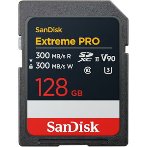 SanDisk 128GB Extreme PRO SDXC UHS-II [J[h - ő300MB/b̓ǂݎƏݑxAV90A8KA4K UHDASDJ[h - SDSDXDM-128G-GN4INB