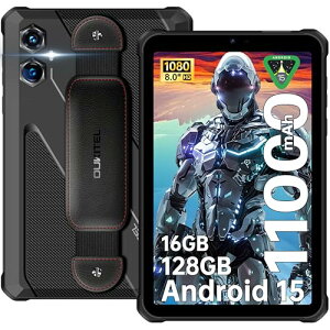 OUKITEL RT3 Plus Android15 h^ubg 8C` 16GB RAM 128GB ROM (1TBg\) 11000mAh eʃobe[ hhoϏՌ ^ubgPC MediaTek 8RA 16MP+8MP׃J̊ʃbN fA SIM