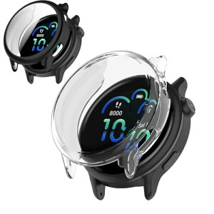 �y2���Z�b�g�zFor GARMIN(�K�[�~��) vivoactive 6 �P�[�X �t�B����+PC�t���[�� ��̌^ ���E�ȒP �����ߗ� �C�菝�h�~ �Ռ��z�� �����[�d�\ �S�ʕی� GARMIN(�K�[�~��) vivoactive 6 �p ��p�ی� �P�[�X