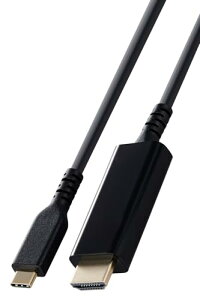 �G���R�� usb c �ϊ��P�[�u�� 3m Type-C to HDMI 4K(3840×2160px)/60Hz ���ϋv �}���`�f�B�X�v���C �~���[�����O �yiPhone MacBook iPad Android ���ɑΉ��z �u���b�N MPA-CHDMIS30BK2