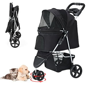 wangmao ybgJ[g ܂肽 3 pxr[J[ Lp p O360°] փu[Lt gݗĊȒP p ybgoM[ ω׏d15kg (ubN)