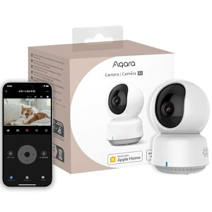 Aqara �Ď��J���� �����X�}�[�g�J���� E1 2K 1296p ����� �h�ƃJ���� �M�t�g Alexa HomeKit AI���m�\ �X�}�z�Ή� �y�b�g���j�^�[ ���p�����o�����ʘb ����� ����� �� Google Home Siri �l���ǐ�