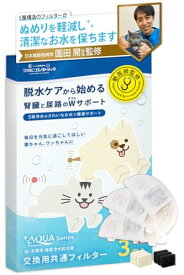 獣医師監修 プラスアクア交換用純正フィルター (5層ろ過構造＆ぬめり軽減タイプ) 3個入 猫 犬 給水器 安心の日本メーカー サポート 対応機種 WF06 WF03 CF20 WF20 (3)